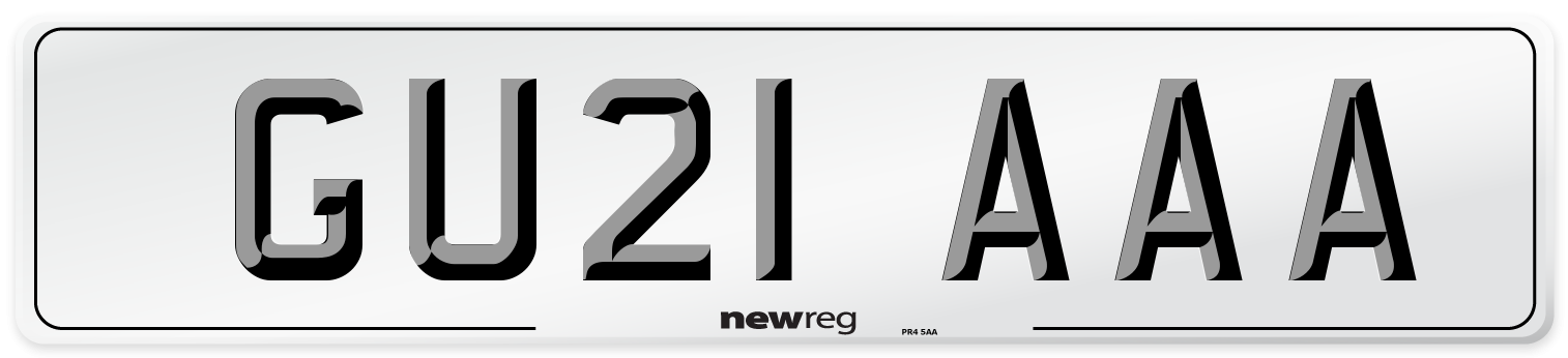 GU21 AAA Number Plate from New Reg